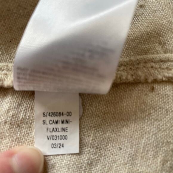 Old Navy Cami Mini Dress Linen Blend Tan XXL NWT Neutral Beach Vacation - Picture 6 of 8